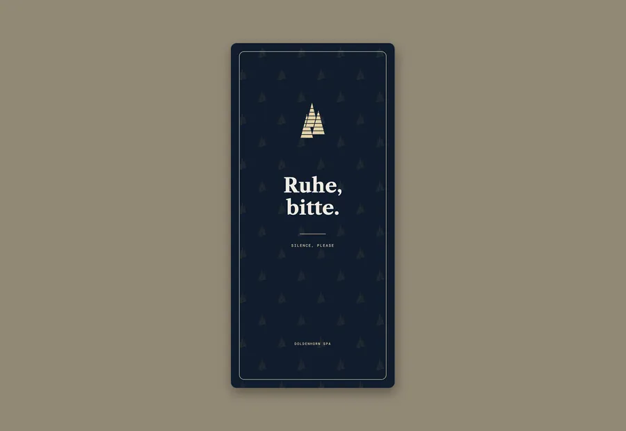 Schild «Ruhe, bitte»