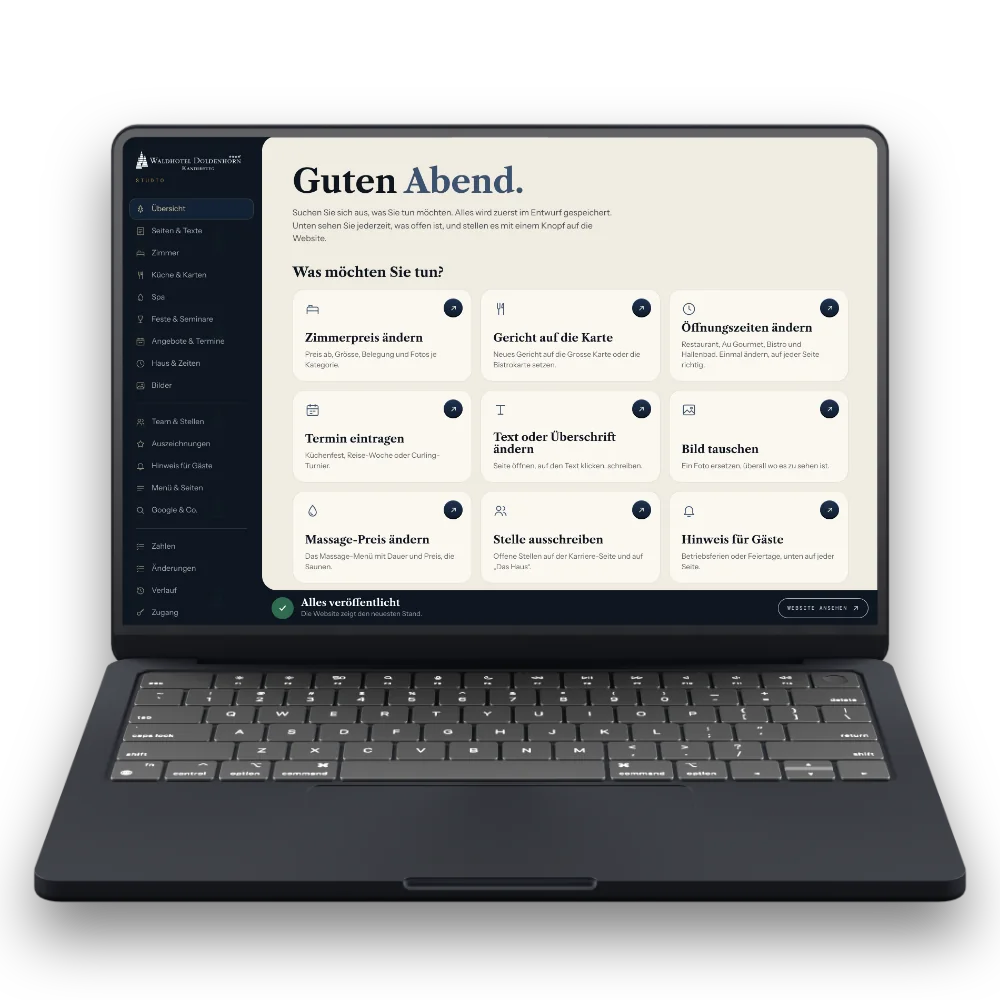 Ein Laptop mit dem Studio